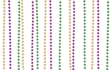 Mardi Gras beads over a transparent background. 3D render. © Kevin