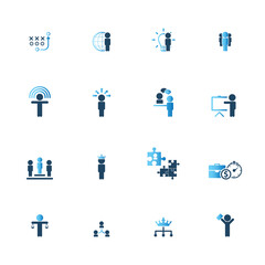 Universal business management and human resources icon set. Universal icons for web and mobile. Vector.