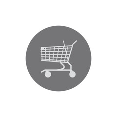 Shopping cart emoji vector symbol 