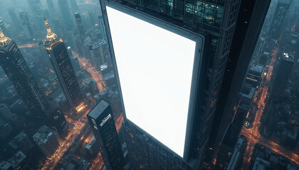 Empty LED Giant Billboard for advertising mockup.