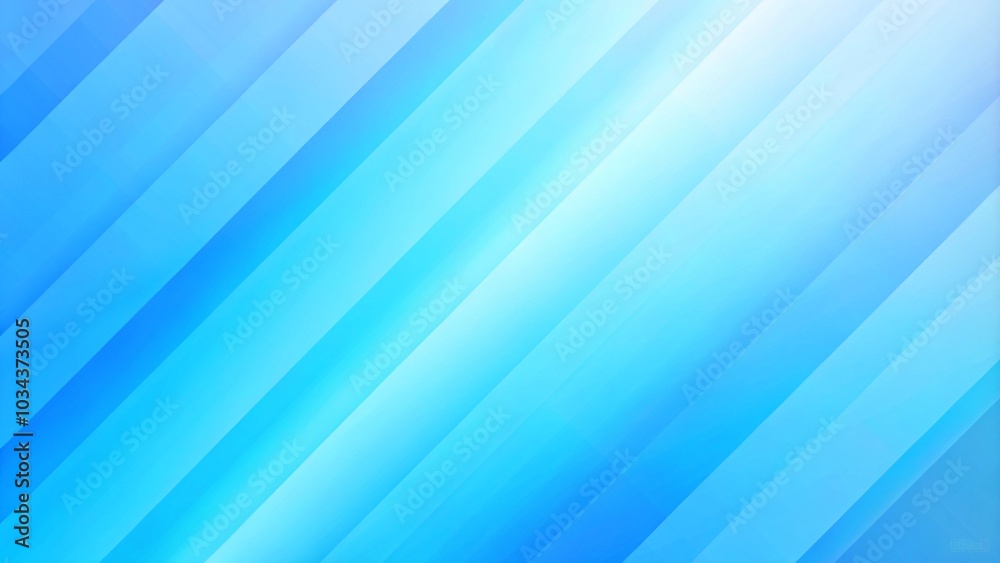 Poster Beautiful abstract universal blurred blue background for presentation and design. Light blue and white background with a diagonal layout. Blue gradient line presentation abstract background