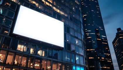 Empty LED Giant Billboard for advertising mockup.