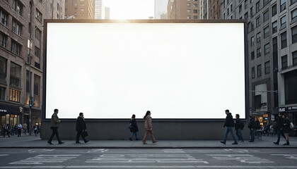 Empty LED Giant Billboard for advertising mockup.