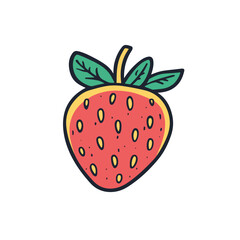 Fototapeta premium strawberry on a white background