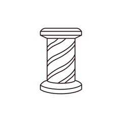 Barber pole emoji vector illustration