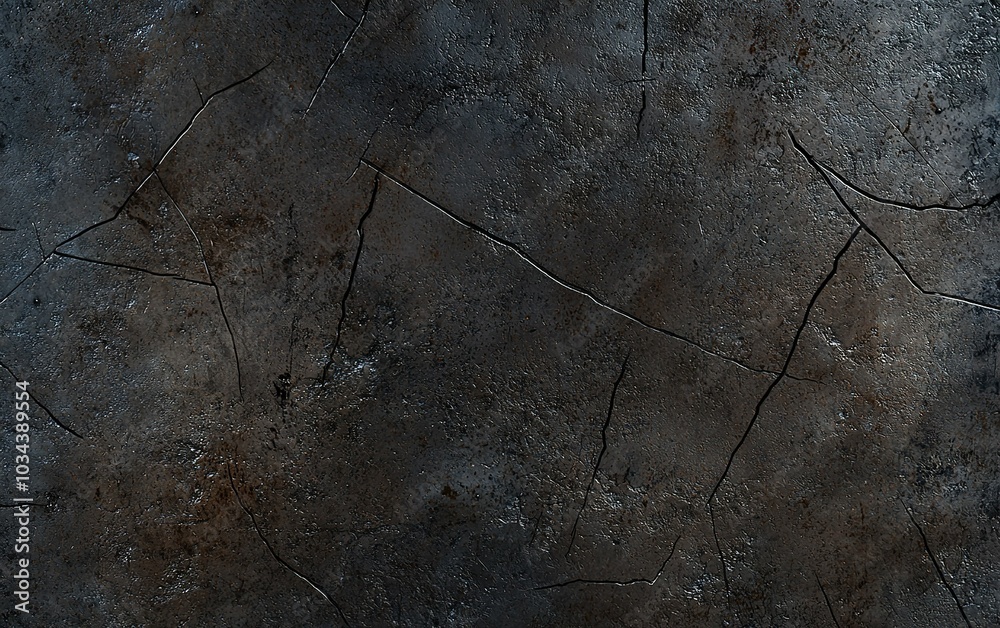 Poster textured dark concrete background with subtle cracks and uneven surface suitable for design and abst