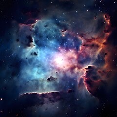 Fototapeta premium Nebula Exploding into a Starfield 