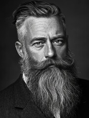 Obraz premium Man with long beard