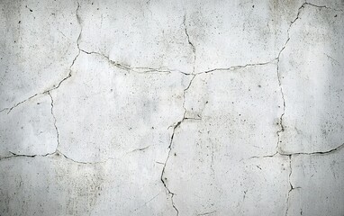 Obraz premium A close-up view of a weathered concrete wall displaying cracks and texture under natural light in an urban setting