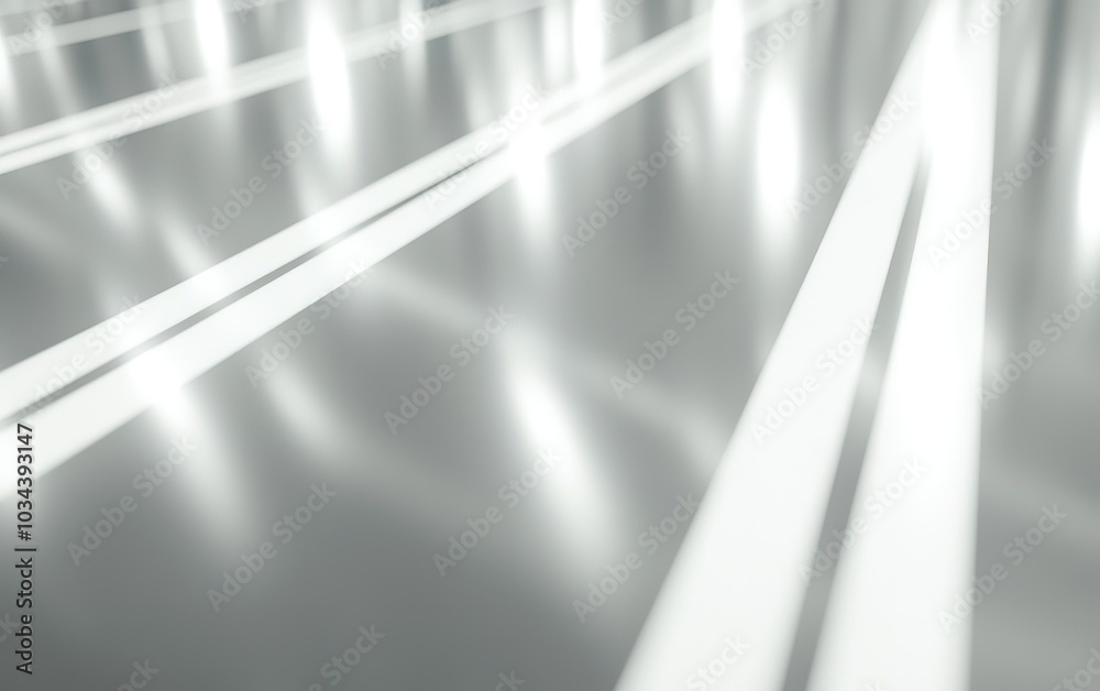 Poster abstract close-up of reflective metallic surface with bright lines creating a dynamic pattern in an 