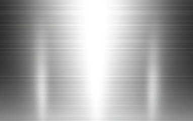 Bright, reflective metallic surface with subtle texture under a strong light source in a minimalistic setting