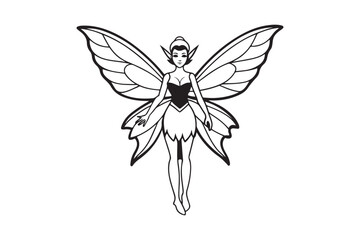 Fairy Flight Silhouette Vector Illustration, Fairy Flight Silhouette 
