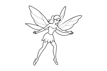 Fairy Flight Silhouette Vector Illustration, Fairy Flight Silhouette 