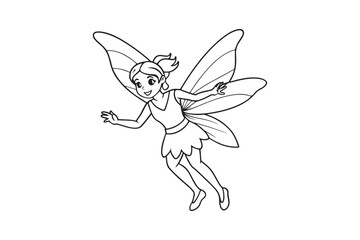 Fairy Flight Silhouette Vector Illustration, Fairy Flight Silhouette 