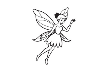 Fairy Flight Silhouette Vector Illustration, Fairy Flight Silhouette 