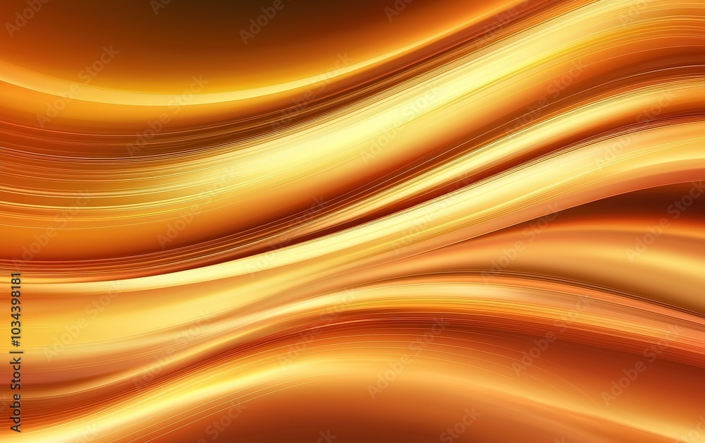 Poster golden waves flow gently across the canvas, creating a soft and warm visual texture that captivates 