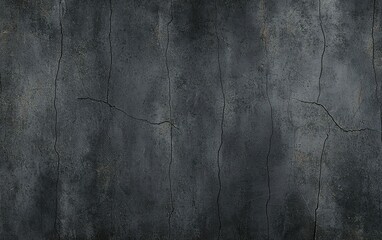 Fototapeta premium Dark cracked concrete wall texture with a weathered appearance and subtle variations illuminated by soft light
