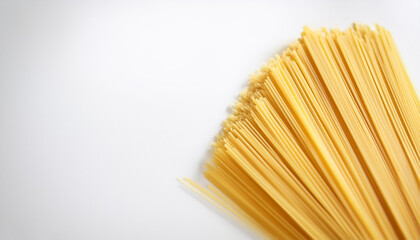 Spaghetti pattern on side position provides copy space for text. background concept isolated white