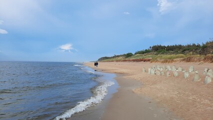 Plaża w Łazach i widok na morze Bałtyckie