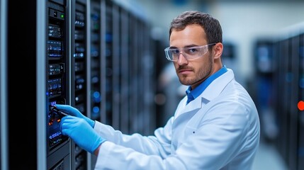 IT technician troubleshooting a computer network, representing the vital role of technology support in keeping systems running smoothly