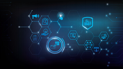 Affiliate marketing concept with icons. Pay per click, buyer, publisher, link, advertising, website, SEO, merchant. Web vector infographic