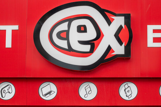 Close-up of cex Retail Store Sign