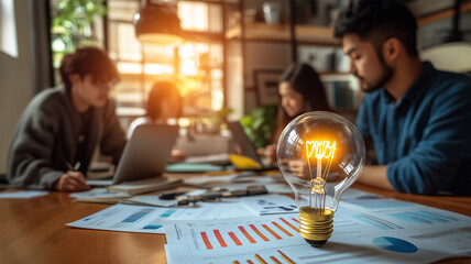 新しい投資アイデアを共有する日本人チーム