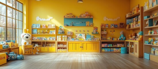 A Colorful Room Filled With Toys