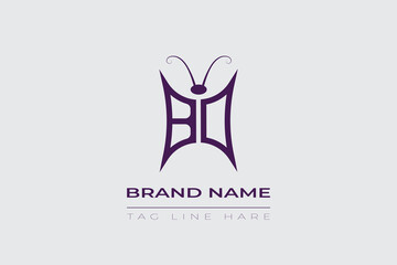 BD Butterfly logo design. Butterfly initials B and D line art logo template. This design can be used in cosmetics fashion and jewelry.
