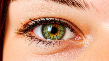 Obraz premium Beautiful blue eye showing a golden iris in close up