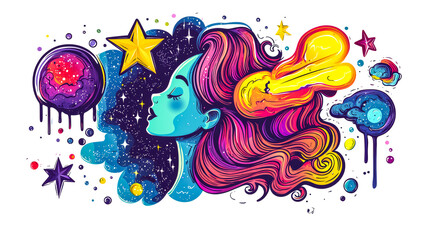 Space and Rocket Adventure in Bright Colors