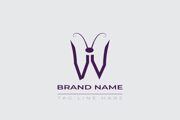 VV Butterfly logo design. Butterfly initials V and V line art logo template. This design can be used in cosmetics fashion and jewelry. 