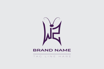 WZ Butterfly logo design. Butterfly initials W and Z line art logo template. This design can be used in cosmetics fashion and jewelry. 