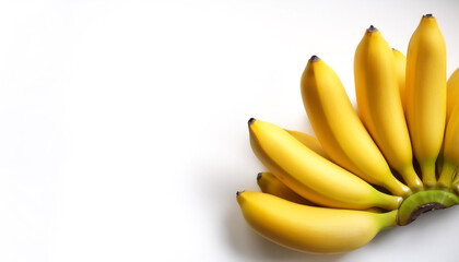banana fruit pattern on side position provides copy space for text. background concept isolated white