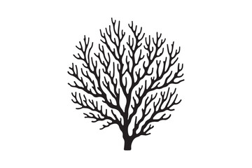 Naklejka premium Coral Silhouette minimalist 21.eps