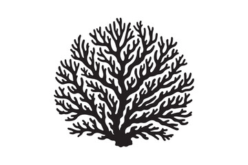 Naklejka premium Coral Silhouette minimalist 46.eps