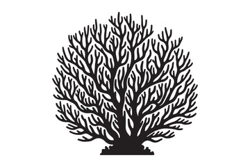 Fototapeta premium Coral Silhouette minimalist 51.eps