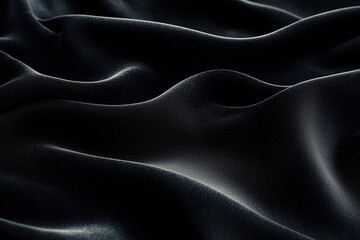 Black luxury velvet satin silk material waves background