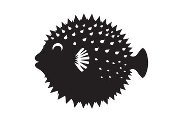 Pufferfish silhouette 14.eps