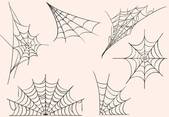 Black Spider Web Clipart for Posters and Banners