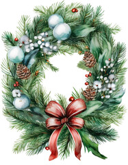 Christmas wreath - transparent background