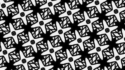 Abstract background with black and white shapes.Backdrop in UHD format 3840 x 2160.Wallpaper 4k. Repeat pattern.