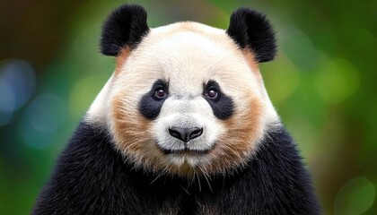 Obraz premium Panda front view portrait. 