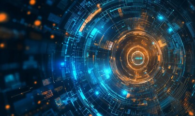 Cyber security and information or network protection. Future technology web services for business and internet project