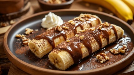 National cuisine of Brazil: Bananas in Brazilian style.