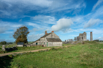 Obraz premium Magpie Mine a disused and ruined lead mine in the Derbyshire Peak District National Park.