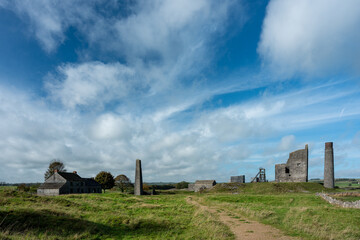 Magpie Mine a disused and ruined lead mine in the Derbyshire Peak District National Park.