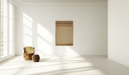 Modern Room with Diverse Cultural Elements, generative ai