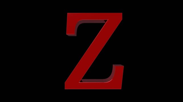 3D looping letter animation on alpha channel