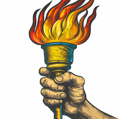 Olympic torch clipart
